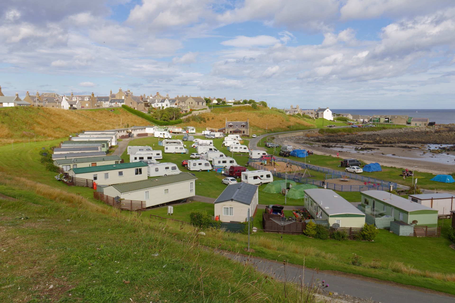 Background image - Looking Down On Portsoy Links Caravan Park